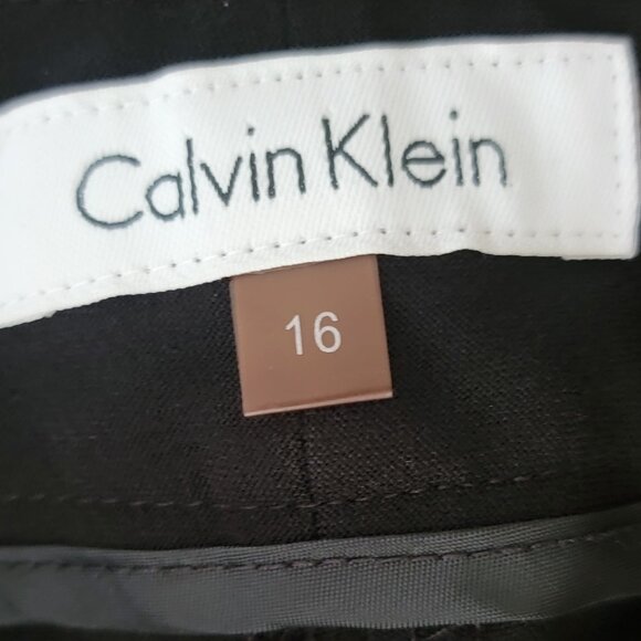 Calvin Klein Black Flat Front Ladies Slacks - Picture 8 of 10